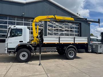 Mercedes-Benz Atego Atego 1725 4x4 Flatbed with Hyva HB120 Crane